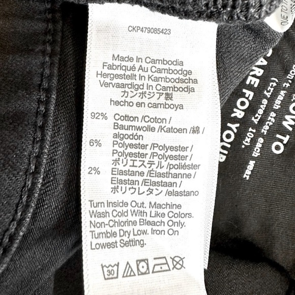 NWT Madewell Skinny Flare Jeans in Black Frost Size 25 - Picture 14 of 15